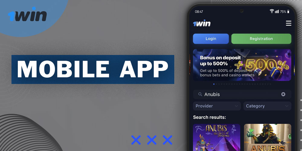 Play Anubis in the 1Win mobile app.